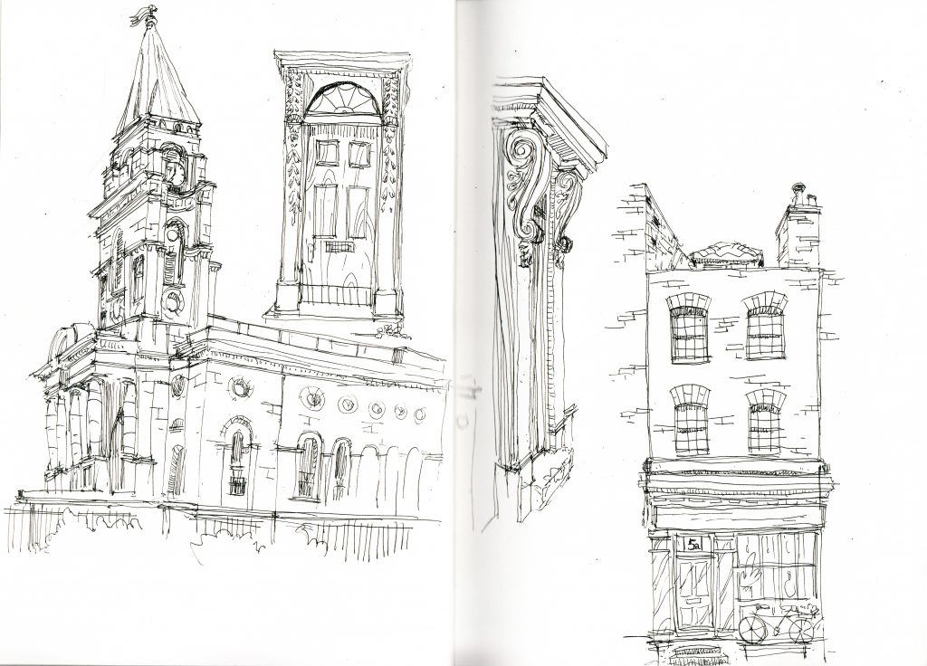 Spitalfields christ church sketch